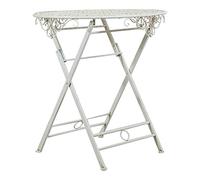 Biscottini Tavolo rotondo da giardino in ferro battuto L70,5xPR70,5xH76,5 - Tavolo da esterno - Arredo giardino resistente di finitura robusta