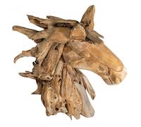 BISCOTTINI Testa Cavallo Legno Recupero Soprammobile Soggiorno Vintage