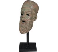 Biscottini Testa in bronzo Biscottini 15x43x20 fusione cera persa complemento arredo