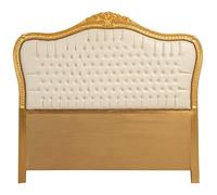 Biscottini Testiera Letto Matrimoniale Imbottita 171x153x7 cm | Testata Letto Matrimoniale Artigianale in Legno Oro | Testata Letto in Stile Barocco