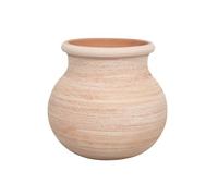 Biscottini Vaso in Terracotta artigianale 31x31x29 cm - Vaso da Esterno e Interno rotondo - Vasi Decorativi Made in Italy - Vasi per fiori Esterno - Fioriera per piante Terracotta - Fioriera balcone