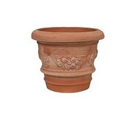 Biscottini Vaso in terracotta artigianale | Vaso terracotta 20x17x20 cm | Vaso per esterno