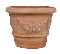 Biscottini Vaso in Terracotta Toscana L40xPR40xH30 - Vasi Terracotta Grandi da Esterno e Interno - Vaso da Esterno Grande Made in Italy