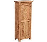 Biscottini Vetrinetta Country 40,5x25,5x98,5 cm - Mobile in Legno massello di Tiglio Finitura Naturale - Made in Italy