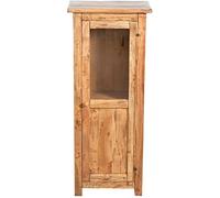 Biscottini Vetrinetta Country 40,5x25,5x98,5 cm - Mobile in Legno massello di Tiglio Finitura Naturale - Made in Italy