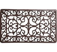 Biscottini Zerbino ghisa grande 59x35x1 cm - Zerbino ingresso esterno - Zerbino in ghisa esterno - Tappetino ingresso casa rettangolare - Pulisci scarpe metallo