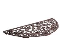 Biscottini Zerbino ghisa grande 68,5x32x1,5 cm - Zerbino ingresso esterno - Zerbino in ghisa esterno - Tappetino ingresso casa mezzaluna - Pulisci scarpe metallo