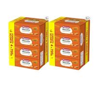 Biscotto,100% grano italiano selezionato, si scioglie in bocca e nel latte, 2 Confezioni da 4 x 720g Plasmon