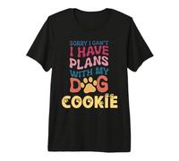 Biscotto con Nome del Cane, Idea Regalo Personalizzata Busy with My Dog Cookie Maglietta Premium