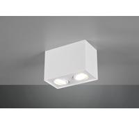 BISCUIT CUBO BIANCO 2 SPOTS ORIENTABILI L. 17,8 X 9,6CM H. 12,5CM ATTACCO GU10