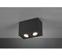 BISCUIT CUBO NERO 2 SPOTS ORIENTABILI L. 17,8 X 9,6CM H. 12,5CM ATTACCO GU10