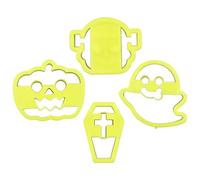 Biscut Stamp Haloween Mold Set - Reusable Cookie Cutter Press for Chocolate, Icing, Sugar Craft, Pie Crusts, Cake Fondant Designs, Baking Accessories for Kids Holiday Treats, Haunted Party Supplies