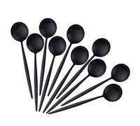 Bisda 10 pezzi nero Cucchiaino da caffè, cucchiaini da tè in acciaio inox, cucchiaino da mocca, mini cucchiaio