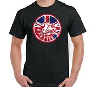 BISEGRLIN Men's Bulldog British UK Man St George Day T Shirt T-Shirts Black S
