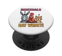 Bisessuali divertenti mangiano gli animali Gay Pride LGBTQ PopSockets PopGrip Adesivo