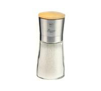 Macina Sale La Spezia Cm 14,5 Vetro Con Coperchio Legno