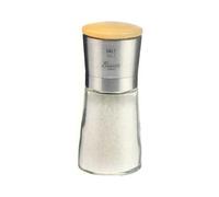 Macina Sale La Spezia Cm 14,5 Vetro Con Coperchio Legno