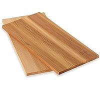 Bisetti, set 2 assi in cedro per cucinare pesce o carne cm 38x15x1