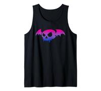 Bisexual Bat Vampire Skull Bi Pride Flag Goth Halloween Canotta
