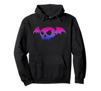 Bisexual Bat Vampire Skull Bi Pride Flag Goth Halloween Felpa con Cappuccio