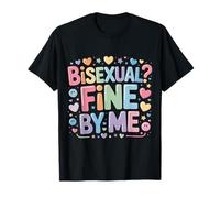 Bisexual Fine By Me Orgoglio del Messaggio LGBTQ - Maglietta