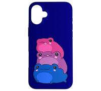 Bisexual Flag Color Frogs Subtle Bi Pride LGBTQ Aesthetic Custodia per iPhone 16 Plus
