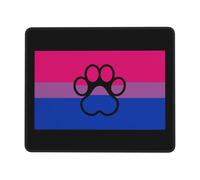 Bisexual Furry Paw Pride Flag Tappetini Mouse Lavabile Mousemat Liscio Tappetino Mouse per Computer Lavoro Ufficio 25X30Cm