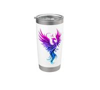Bisexual Phoenix Bird Bi Pride Flag Rising From Ashes Bicchiere termico in acciaio inox doppia parete