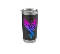 Bisexual Phoenix Bird Bi Pride Flag Rising From Ashes Bicchiere termico in acciaio inox doppia parete