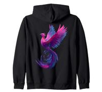 Bisexual Phoenix Bird Bi Pride Flag Rising From Ashes Felpa con Cappuccio