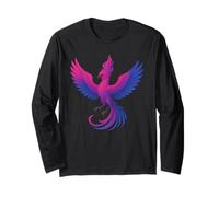 Bisexual Phoenix Bird Bi Pride Flag Rising From Ashes Maglia a Manica