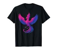 Bisexual Phoenix Bird Bi Pride Flag Rising From Ashes Maglietta