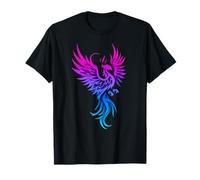 Bisexual Phoenix Bird Bi Pride Flag Rising from Ashes Maglietta