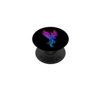 Bisexual Phoenix Bird Bi Pride Flag Rising From Ashes PopSockets PopGrip Adesivo