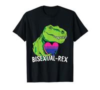 Bisexual-Rex LGBT-Q Pride Funny T-Rex Dinosaur Proud Bi Ally Maglietta