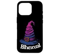 Bisexual Witch Pun Bihexual Bi Pride Flag Colors Halloween Custodia per iPhone 16 Pro