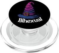 Bisexual Witch Pun Bihexual Bi Pride Flag Colors Halloween PopSockets PopGrip per MagSafe