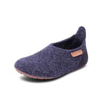 Bisgaard Pantofole da Ragazzo Wool Basic, Blu, 31 EU