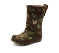 Bisgaard Stivali da pioggia unisex Kinder Basic in gomma, marrone Dino, 22 EU