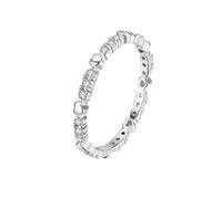 Bishilin Anello Eternity, Anelli Argento 925 Fedine Pietre Intarsiate a Forma di Cuore con Zirconia Cubica