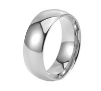 Bishilin Anello per la mamma, alla moda, lucido, adatto per anniversario di matrimonio, vacanze, ecc, P 1/2, Acciaio al tungsteno, Non pietra preziosa