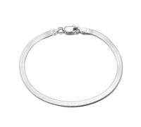 Bishilin Braccialetto vintage, grazioso braccialetto a serpente in argento Sterling, adatto per anniversario di matrimonio e vacanze, 20CM, Argento sterling, Non pietra preziosa