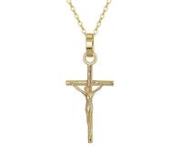 Bishilin Collana boho da donna 925, collana con ciondolo a forma di croce di Gesù, adatta per anniversario di matrimonio e vacanze, Argento sterling, Non pietra preziosa