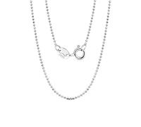 Bishilin Collane lunghe da donna, collana mamma da donna, catena con perline da 1,2 mm, in argento Sterling, per feste di famiglia e matrimoni, Argento sterling, Non pietra preziosa