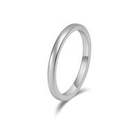 Bishilin Delicato anello di promessa, anello per migliore amico, semplice per regali di vacanza, feste di famiglia, matrimoni, T 1/2, Acciaio al tungsteno, Non pietra preziosa