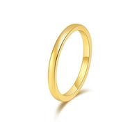 Bishilin Delicato anello di promessa, anello per migliore amico, semplice per regali di vacanza, feste di famiglia, matrimoni, R 1/2, Acciaio al tungsteno, Nessuna pietra preziosa