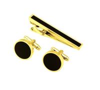 Bishilin Gemelli da uomo semplici, gemelli da uomo, stile vintage, geometrici, in ottone, accessori per sposo d'affari e matrimoni