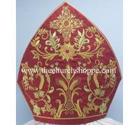 Bishop's Mitre Con Ricamo Rosso Mitra Nuovo