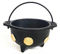 BishtHub Bruciatore Dhoop Dhuni in ferro, per casa, ufficio, tempio, preghiera, maggiordomo, elemento decorativo, diametro 10 cm