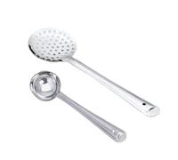 BishtHub Cucchiaio da cucina in acciaio inox per servire e cucinare stoviglie Serveware, confezione da 2 pezzi